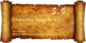 Stenczel Izaiás névjegykártya